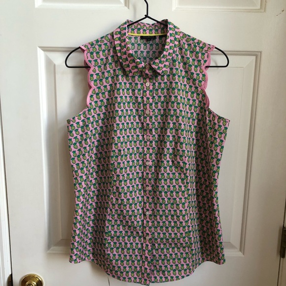 Talbots pineapple top - Picture 2 of 5